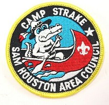 Vintage Camp Strake Sam Houston Area Council Round Boy Scouts America Camp Patch - £9.31 GBP