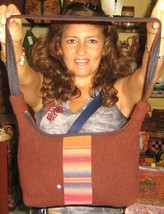 Ethnic brown handbag from Peru - $25.50