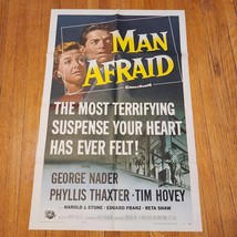Man Afraid 1957 Original Vintage Movie Poster One Sheet NSS 57/106 - £23.34 GBP