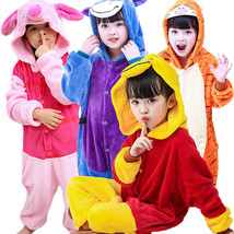 Kids Tiger Winnie Pig Pajamas Onesis1 Animal Kigurumi Halloween Cosplay Costume - £12.82 GBP