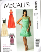 McCall&#39;s M6893 Misses 16 to 24 Special Occasion Prom Dress Uncut Sewing Pattern - £11.85 GBP