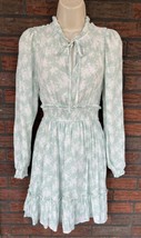 Modest Blu Pepper Small Dress Long Sleeve Smocked Waist Sleeves Lined Sk... - £13.66 GBP