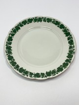 Germany Altschonwald 9.5&quot; Luncheon Plate Green Vine Ivy Scalloped Gold T... - £30.61 GBP