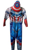 Captain America Avengers Costume Child Medium 12in Shoulder Body 40in wi... - $14.68
