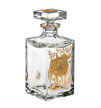 VISTA ALEGRE - Golden Ox - Whisky Decanter - Handmade Crystal - £318.76 GBP
