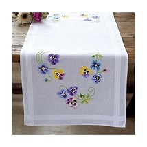 Pretty Pansies - Table Runner - Cross Stitch Kit  - $108.72 CAD