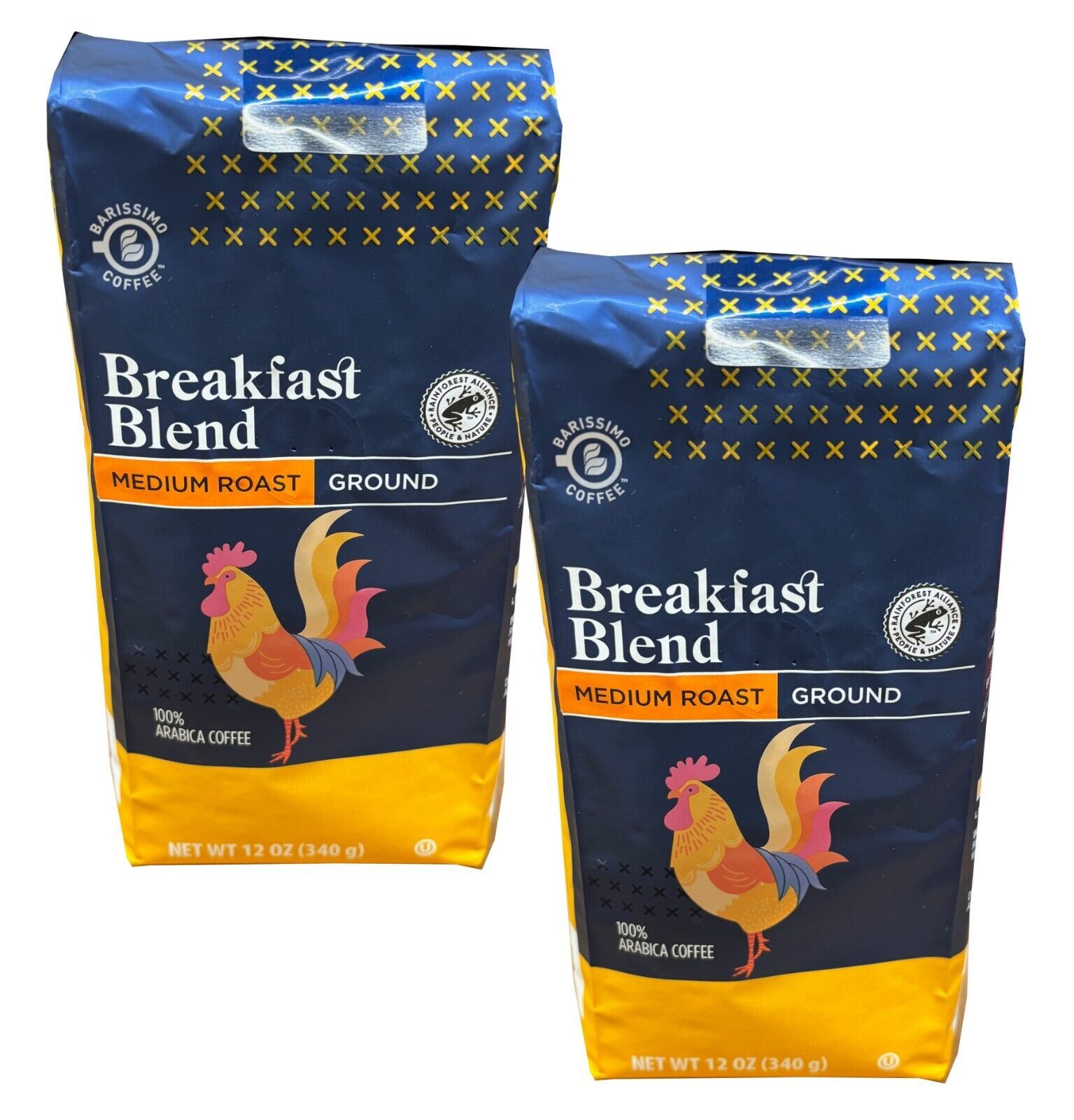2 Packs BARISSIMO BREAKFAST BLEND MEDIUM ROAST GROUND COFFEE 12-0Z BAG - $21.04