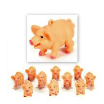 LOT OF 10 SOFT PLASTIC PIGS Small Tiny Toy Craft Gift NEW Little Farm An... - $5.95