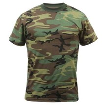 NEW BDU WOODLAND HOT WEATHER LIGHT FIGHTER T SHIRT YOUTH SMALL CHEST 22 - $16.19