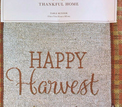 Gnomes Table Runner Tapestry 13x72&quot; Thanksgiving Happy Harvest Fall Colors - $36.51