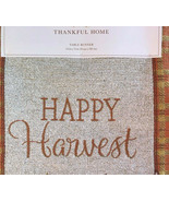 Gnomes Table Runner Tapestry 13x72&quot; Thanksgiving Happy Harvest Fall Colors - £28.43 GBP