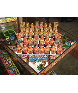 Handpainted chess, spanish against Incas,Game   - £66.34 GBP