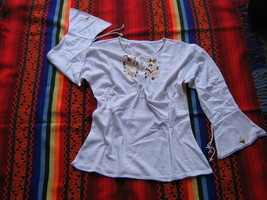 White shirt,longsleeve blouse, ecological Pyma Cotton - $46.54 CAD