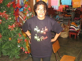 Unisex T-shirt, half sleeve shirt with Alpaca Designs, 100% Pima Cotton  - $32.00
