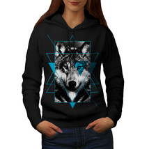 Wellcoda Wolf Cool Design Geometry Womens Hoodie - $41.67