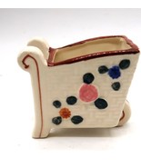 Vintage Miniature Nasco Ceramic Planter Hand Painted Floral Pattern Japan - $284.12 MXN