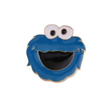 Cartoon Cookie Monster Sesame Street Hat Lapel Pin - New - £10.21 GBP