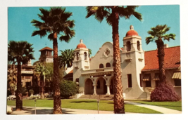 Public Library Old Cars Riverside California CA Colourpicture UNP Postcard 1960s - £4.78 GBP