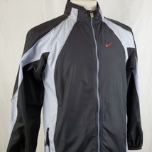 Nike Women&#39;s Windbreaker Jacket Medium (8-10) Full Zip Reflective Trim W... - $21.99