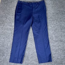 Calvin Klein Pants Mens 38x32 (38x28.5) Blue Slim Fit 100% Wool Stretch ... - $29.51