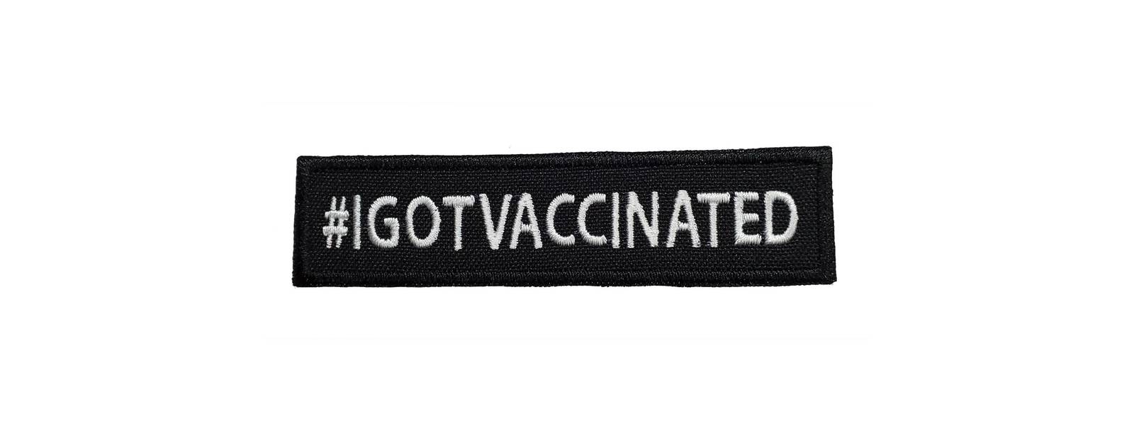 I Got Vaccinated Embroidered Iron On Patch 4&quot; x 1&quot; 2020 corona coronavir... - $4.47