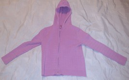 OLD NAVY Girls XS Pink Jacket Cotton Nylon Spandex Coat X-Small Zipper LS Hood - £10.97 GBP