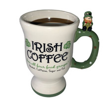 Grasslands Road Irish Coffee Mug Recipe Cup Leprechaun Green White Brown EUC - £12.99 GBP