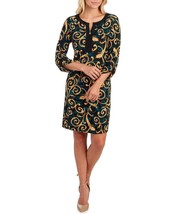 Nwt Anne Klein Green Yellow Zip Front Career Shift Dress Size 16 $119 - £59.58 GBP