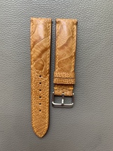 Beige Genuine Ostrich Leather Watch Strap Band Custom Size 16 17 18 19 2... - $48.00