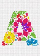 Pepita Needlepoint kit: Turtle Bag Letter A Flower Shape, 5&quot; x 7&quot; - £39.33 GBP+