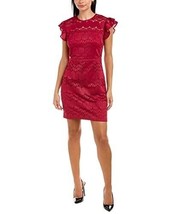 New Trina Turk Red Lace Sheath Dress Size 16 $228 - £85.65 GBP