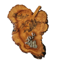 Vintage Handmade Wood Refrigerator Magnet Cloudcroft New Mexico Elk 5x3&quot;... - $29.99