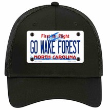 Go Wake Forest Novelty Black Mesh License Plate Hat - £23.14 GBP