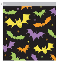 Colorful Bats Halloween Trick Treat 10 Ct Sandwich Zipper Bags - £3.16 GBP