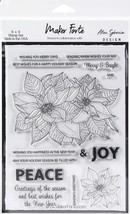 Maker Forte Poinsettia Alex Syberia Christmas New Year Peace Joy Greetings Set - £21.10 GBP