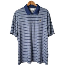 Adidas Adi Pure Polo Shirt Galloway Golf Club Blue Striped Men&#39;s Size XL - $39.55