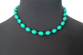 Women&#39;s Fashion Necklace Aqua/Turquoise Colored Beads Unbranded - £6.15 GBP