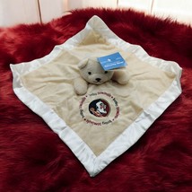 Baby Fanatic Baby Seminole Florida Tan Baby Bear Security Blanket Lovey Plush - $17.45