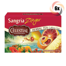 6x Boxes Celestial Seasonings Sangria Zinger Herbal Tea | 20 Bags Each | 1.5oz - £27.94 GBP