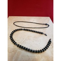 Lot of 2 Necklaces Black Necklaces For Wear Or Bead Breakdown - £6.34 GBP