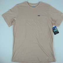 Columbia Men&#39;s Thistletown Hills Pocket Tee T-Shirt Peach Blossom Heather-Small - £14.55 GBP