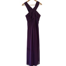 Monique Lhuillier Bridesmaids Crisscross Gown 6 Maxi Purple Wedding Luxu... - $1,487.81 MXN