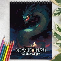 Oceanic Beast Spiral-Bound Coloring Book for Adult, Relax and Stress Relief - £16.29 GBP