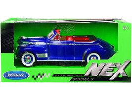1941 Chevrolet Special Deluxe Convertible Blue Metallic w Red Interior NEX Model - $36.51