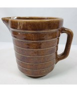 Vintage Farmhouse Country Ceramic USA Pitcher 5 Inch Tall Brown - $16.83