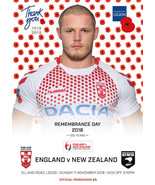 2018 Third Test: England v New Zealand at Elland Road rugby league program - $6.00