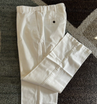 Haggar Black Label Pants Off White Flat Front Expandable Waist Men&#39;s 32x30 $45 - £17.58 GBP