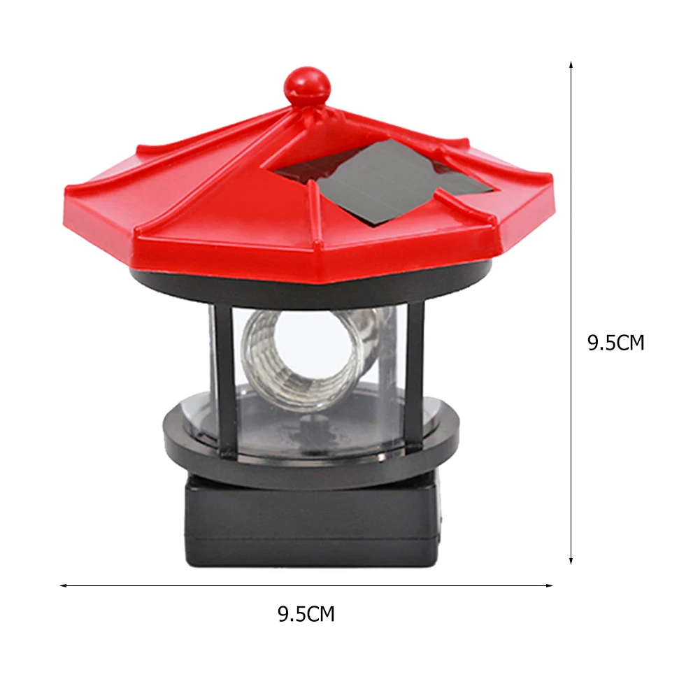 Smart Sensor Lighthouse Beacon Solar LED Lights Outdoor Decor Rotating Beam Lamp - £44.85 GBP