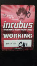 INCUBUS - ROSEMONT, ILLINOIS VINTAGE ORIGINAL 2002 CLOTH BACKSTAGE PASS - $25.00