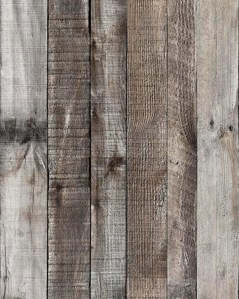 Dark Gray Wood Wallpaper Peel and Stick Wallpaper 17.7Inch X 118.1Inch S... - $9.27